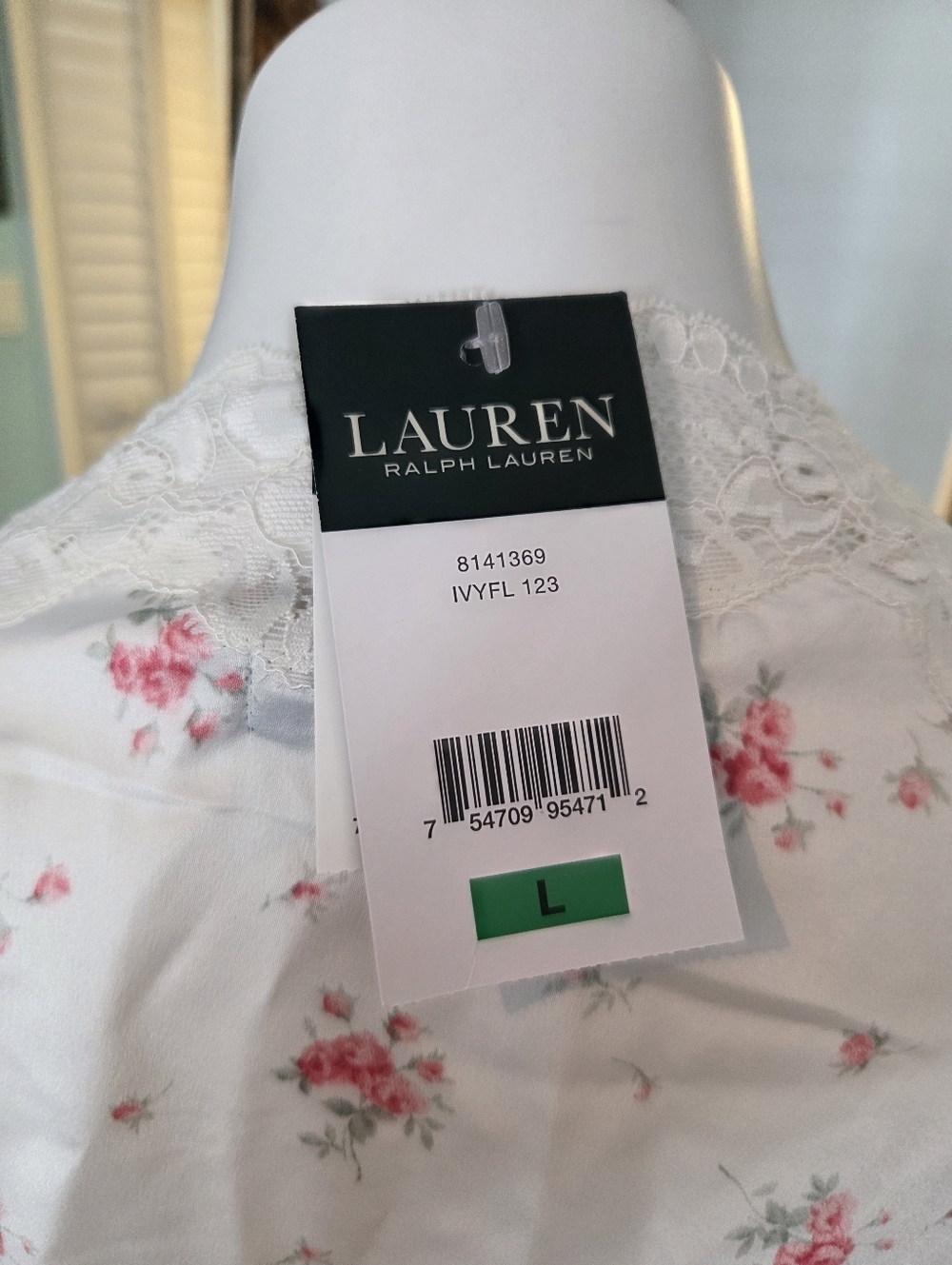 Ralph Lauren Floral Robe With Lace Trim NWT - Picture 9 of 12